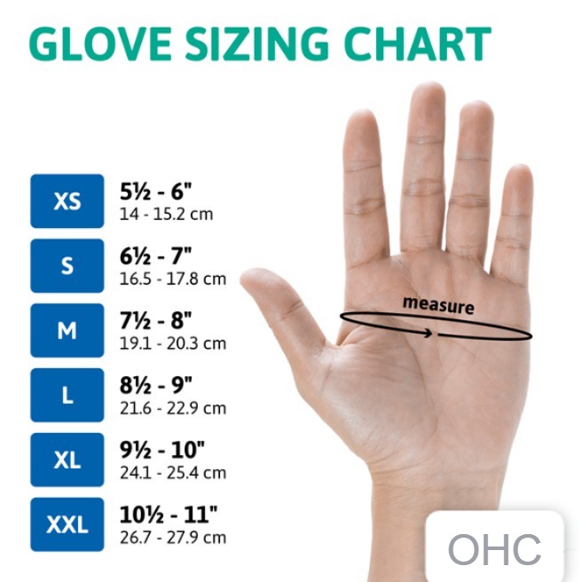 OHC NITRILE EXAMINATION GLOVES - Small 80 pcs